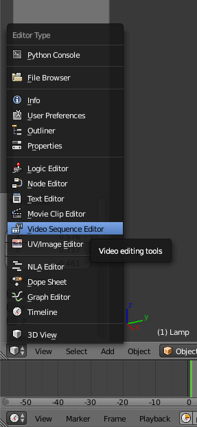 Figure 4.6: Video sequence editor