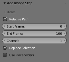 Figure 4.8: Adjust start and end frame of sequence