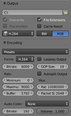 Figure 4.10: Specify output format and filename