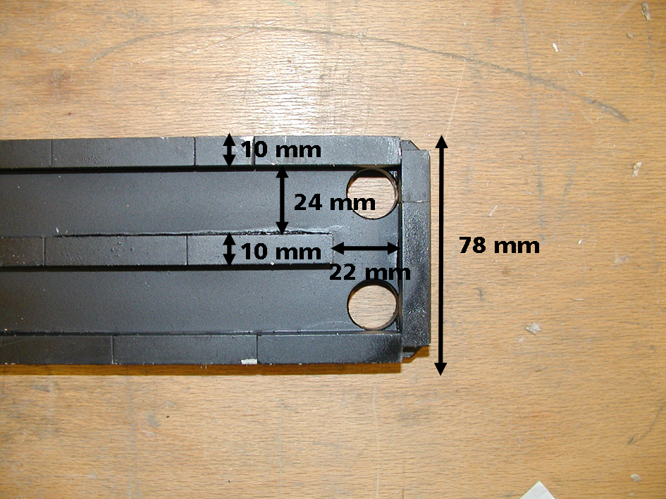 Figure 6.1: Empirical magnetron layout from which we create a geometry and mesh model, respectively